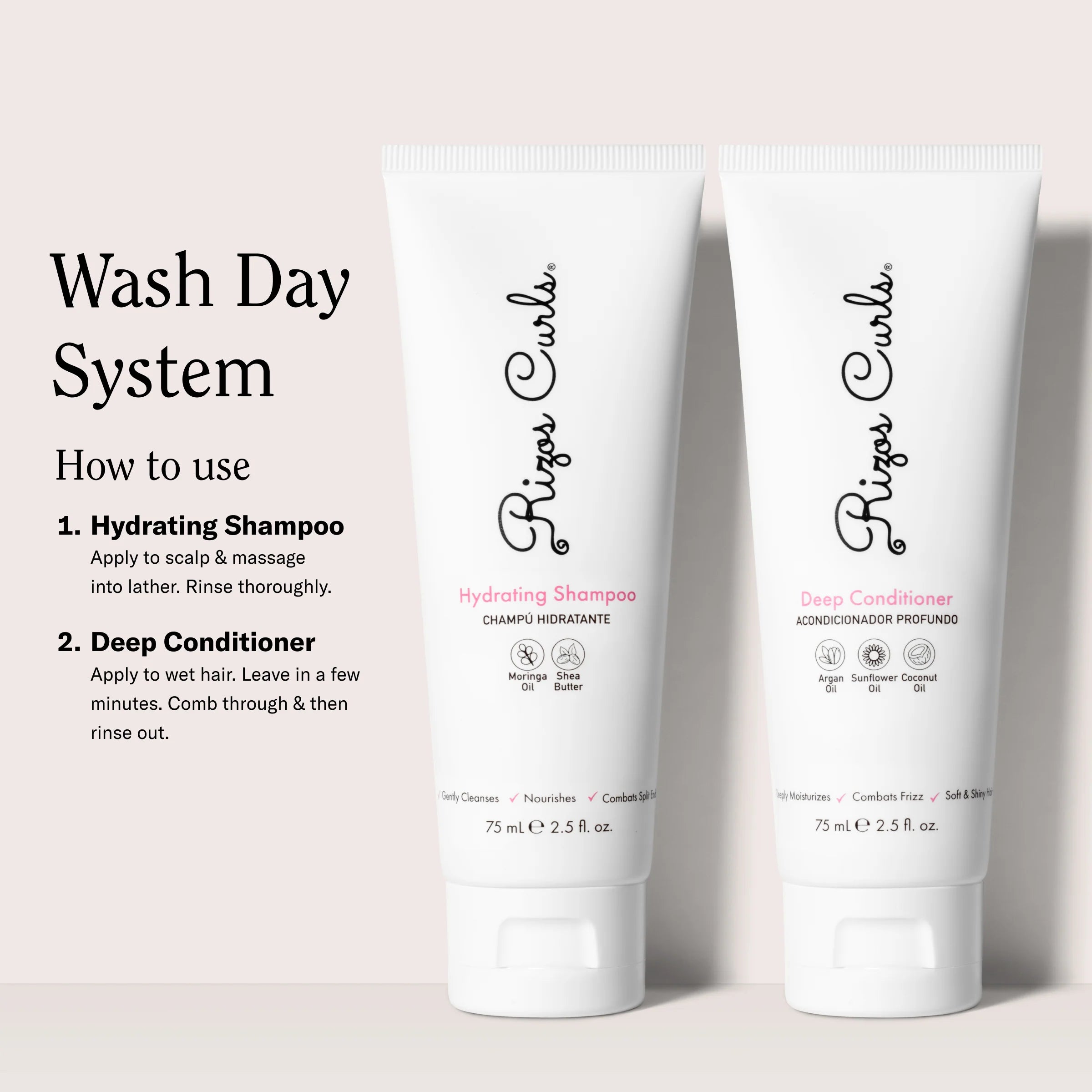 Rizos Curls kelioninis Wash Day rinkinys