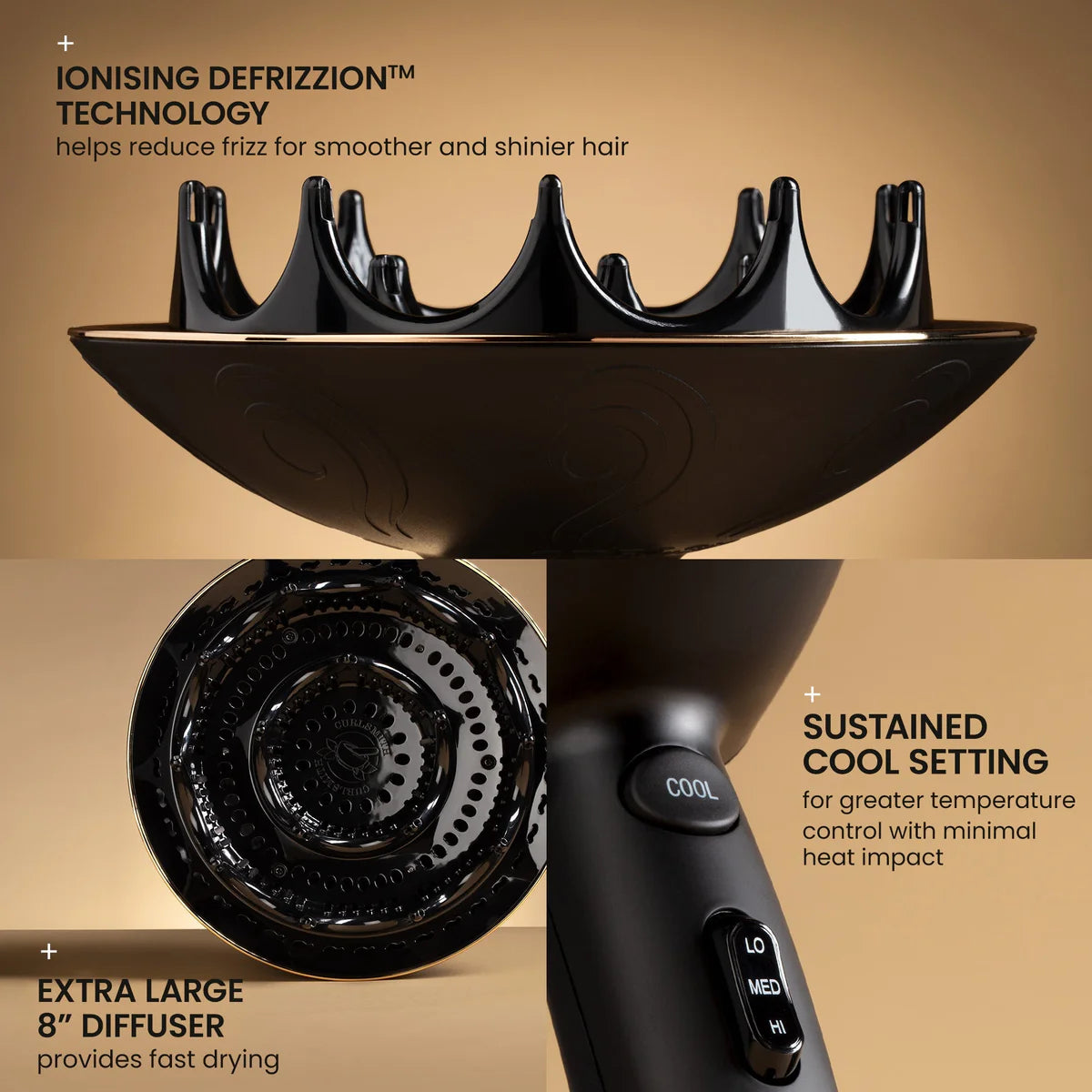 Curlsmith Defrizzion Dryer & XXL Diffuser