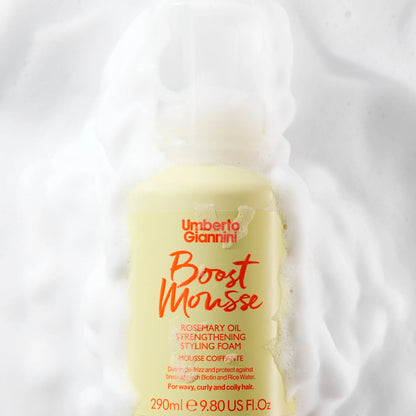 Umberto Giannini Strong Curls Boost Mousse Rosemary Oil Strengthening Styling Foam