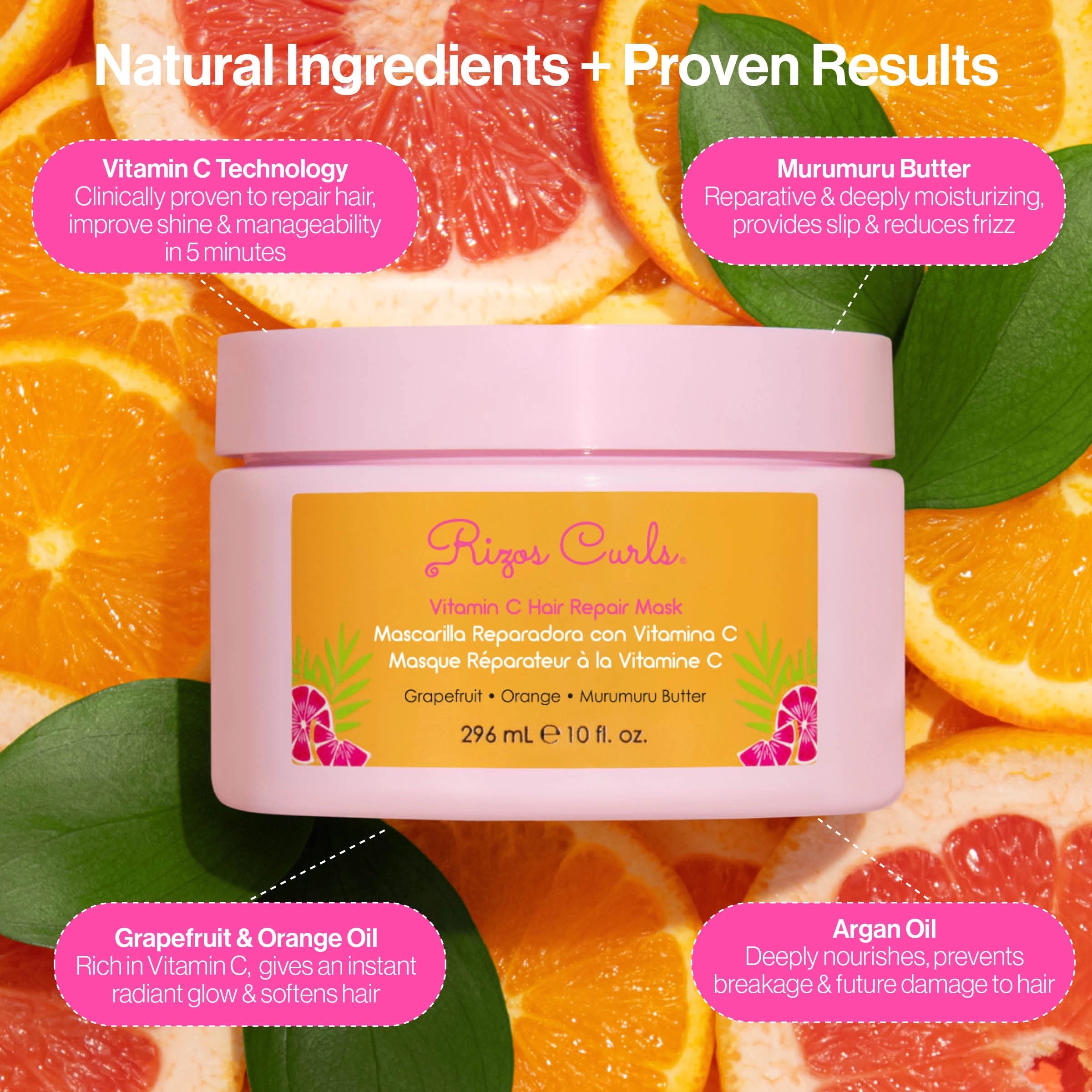 Rizos Curls atstatanti garbanų kaukė su vitaminu C
